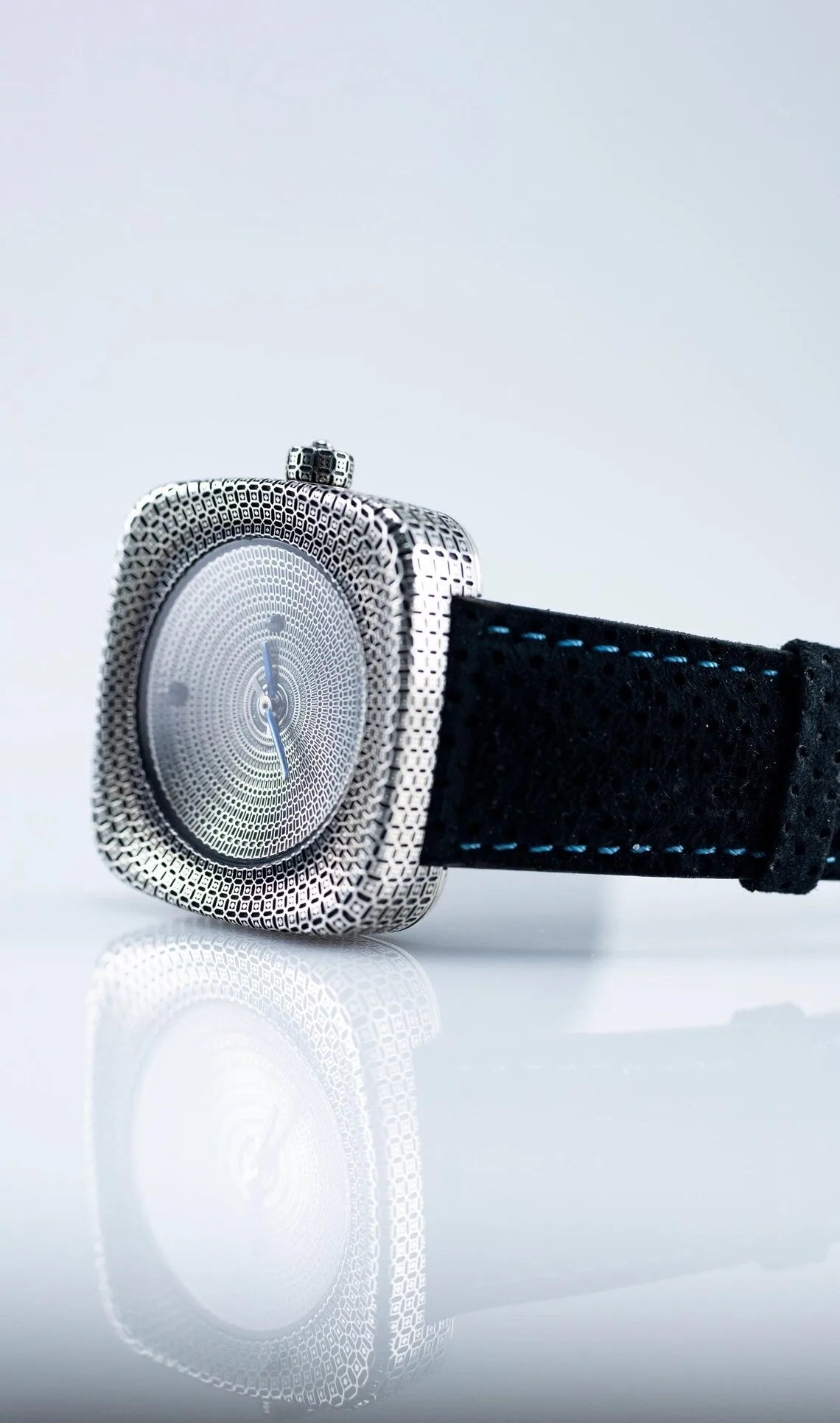 Square Blue Enamel Silver Watch product image 8