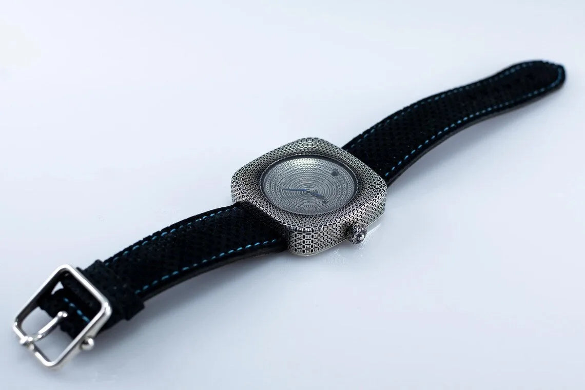 Square Blue Enamel Silver Watch product image 9