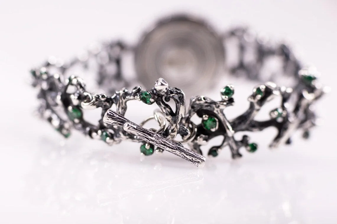 Tree Branch Silver Watch