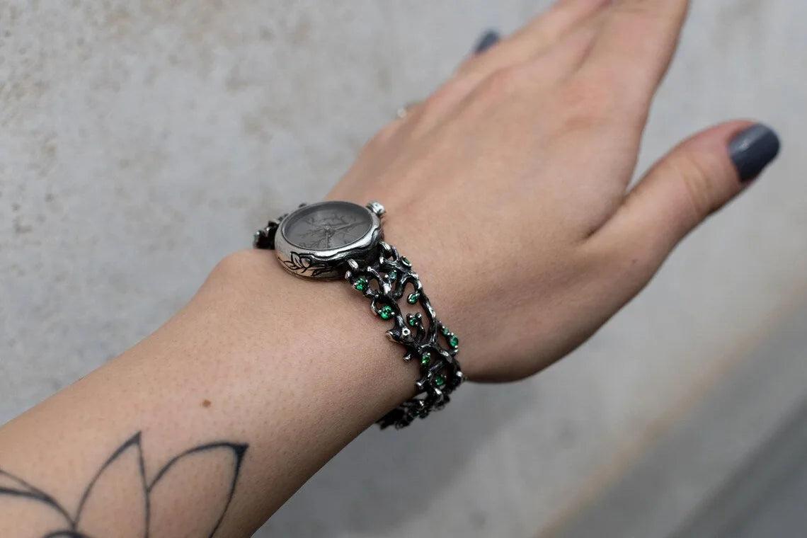 Tree Branch Silver Watch